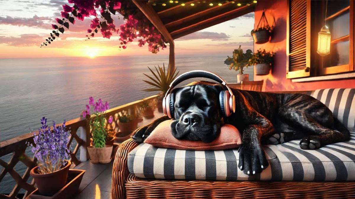 Healing Time with the Sunset 🌅: Cane Corso, Wave Sounds, & Classical Piano